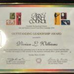 An award for outstanding leadership from the arts council.