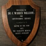 Dr warren williams plaque.