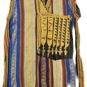 A colorful Designer Garment 2 with fringes and tassels.