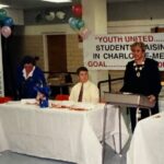 A group of people at a table.