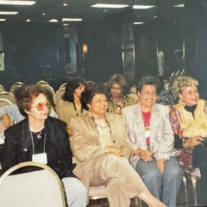 A group of women sitting in a room.