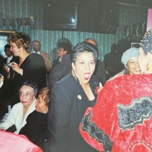 A group of people at a party.