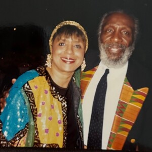 A man and woman posing for a photo.