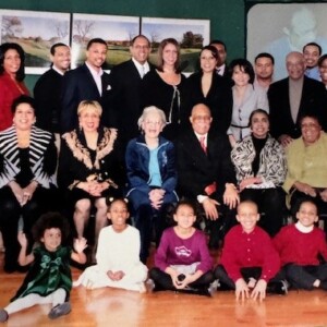 A group of people posing for a photo.